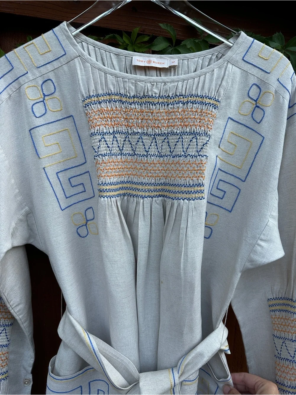 Tory Burch embroidered midi dress